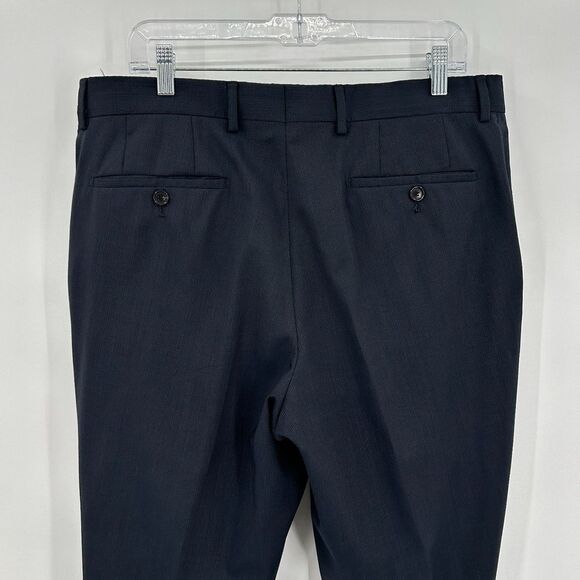 HUGO BOSS Men's 100% Wool Dark Gray Straight Leg Trouser Dress Pants Size 36 - Picture 5 of 8